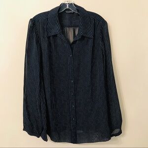 DIALOGUE Polka Dot Blouse Size L